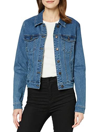 Vero Moda Vmhot SOYA LS Jacket Mix Noos Chaqueta, Azul (Medium Blue Denim Medium Blue Denim), 38 (Talla del Fabricante: Small) para Mujer