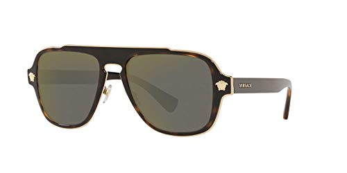 Versace 0VE2199 Gafas de sol, Dark Havana, 55 para Hombre