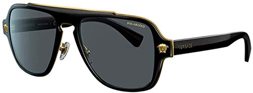 Versace 0VE2199 Gafas De Sol, Negro, 55 para Hombre