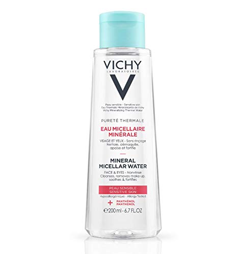 Vichy Pureté Thermale - Agua mineral micelar para pieles sensibles, 200 ml