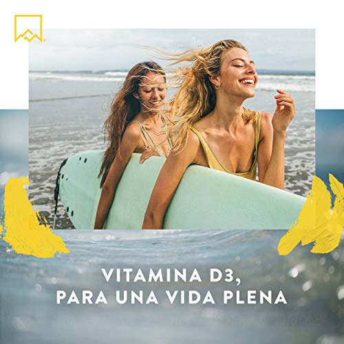 Vitamina D3 [5000 UI] Pura Altamente Concentrada - Vit D3 con Aceite de Oliva Extra Virgen para una Absorción Óptima - Favorece la Función Ósea e Inmunológica - Complemento Alimenticio de 365 Cápsulas