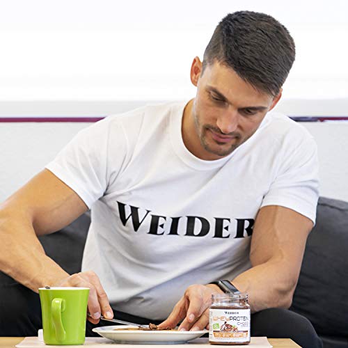 Weider Whey Protein Spread 250 g. Crema de avellana con 22% de proteínas Baja en azúcares Sin aceite de palma y sin gluten.