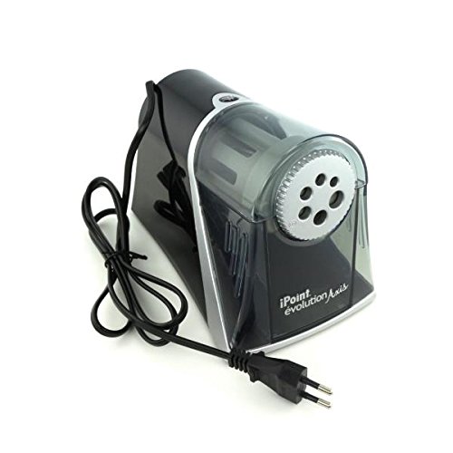 Westcott iPoint Axis E-15509 00 - Afilador eléctrico con parada automática, 6 aberturas distintas, color gris/negro