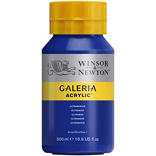 Winsor & Newton Acrílico Galería - Pintura acrílica 500 ml, Azul ultramar