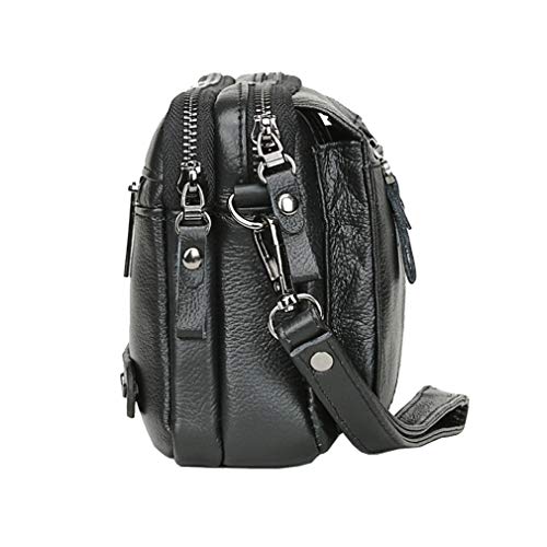 Xieben Bolso De Cuero Correa Para La Muñeca Para Hombre Titular De Teléfono Bolso Para La Bolsa Negocio Compartimientos Múltiples Bolso iPhone X / 8/8 Plus Negro