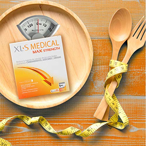 XL-S Medical Max Strength - Bloqueador de la absorción de Carbohidratos, Azúcares y Grasas, Para Adelgazar, Reduce la ingesta de Calorías y Antojos - 120 Comprimidos, 1 Mes de Tratamient