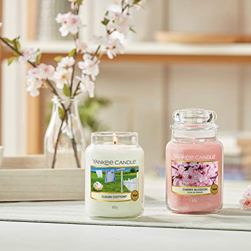 Yankee Candle vela aromática en tarro grande, algodón blanco, duración de combustión de hasta 150 horas