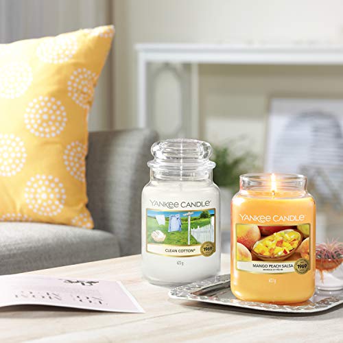 Yankee Candle vela aromática en tarro grande, algodón blanco, duración de combustión de hasta 150 horas