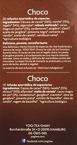 Yogi Tea - Choco Tè ecológico, 17 bolsitas