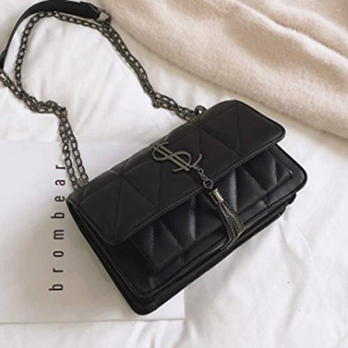 YYwangpu Women's Clutch Black Black 22.5 * 8 * 15cm