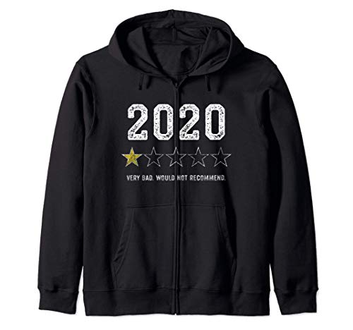 2020 Muy Malo No Recomendaría 1 Estrella Gracioso Sudadera con Capucha