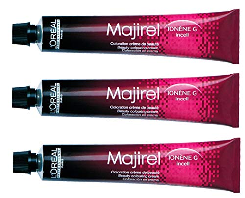 3 x Loreal majirel Crema Color del pelo 4 Color Marrón Medio