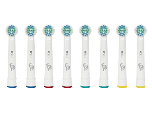 8 Precision Clean Cabezal de Recambio Oral-B compatibles 3AG + 8 protección higiénica para cepillo de dientes eléctrico recargables Braun Oral B Sensitive, Professional Care, Vitality, Genius, etc.