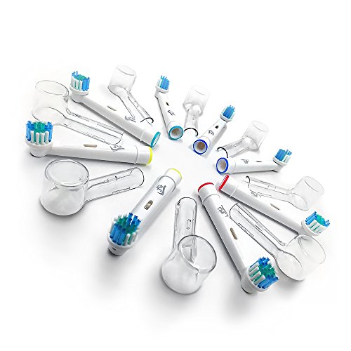 8 Precision Clean Cabezal de Recambio Oral-B compatibles 3AG + 8 protección higiénica para cepillo de dientes eléctrico recargables Braun Oral B Sensitive, Professional Care, Vitality, Genius, etc.