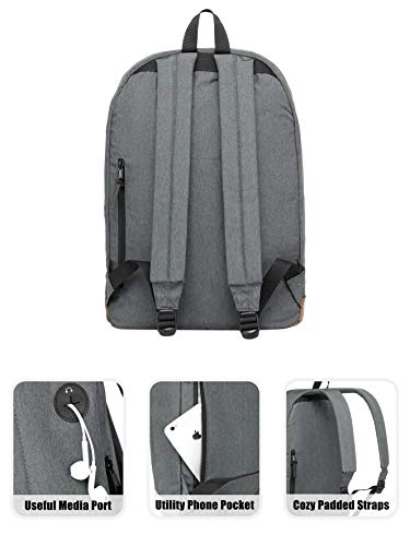 936Plus Mochila Universidad, para portatil 15.6 Pulgadas, 26 litros, Gris