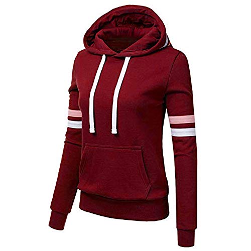 Abrigo De Invierno con Capucha De Las Mujeres Patchwork Chaqueta con Cremallera De Lana Caliente Abrigo De AlgodóN con Capucha Casual Outwear Sudadera con Capucha Deportiva riou