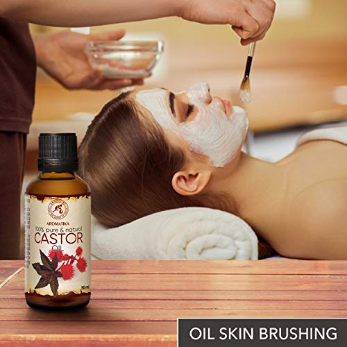 Aceite de Ricino Puro 50ml - Castor Oil - Ricinus Communis - India - Cuidado Intensivo para el Rostro - Cuidado Corporal - Cabello - Piel - Botella de Vidrio - 100% Natural Aceite