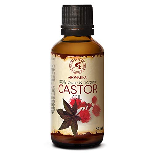 Aceite de Ricino Puro 50ml - Castor Oil - Ricinus Communis - India - Cuidado Intensivo para el Rostro - Cuidado Corporal - Cabello - Piel - Botella de Vidrio - 100% Natural Aceite