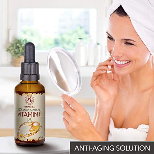 Aceite Vitamina E Gotas 50ml - Naturales - Tocoferol - Vitamin E Oil - Aceite Antienvejecimiento Contra Todo Tipo de Arrugas - Cuidado Facial - Cuidado Corporal - Cabello