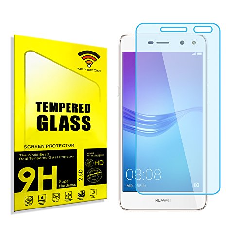 actecom® Protector DE Pantalla para Huawei Y6 2017 Cristal Vidrio Templado