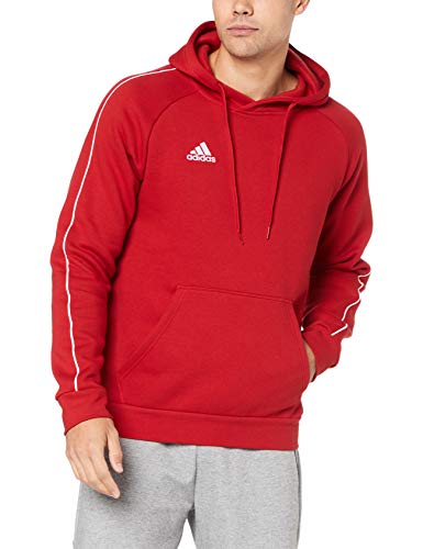 Adidas CORE18 Hoody Sudadera con Capucha, Hombre, Rojo (Rojo/Blanco), XL