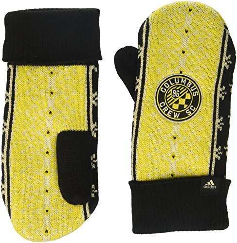 adidas Fair Isle Mitten Fair Isle - Manoplas para mujer, Mujer, L308W MTC, negro/amarillo, talla única