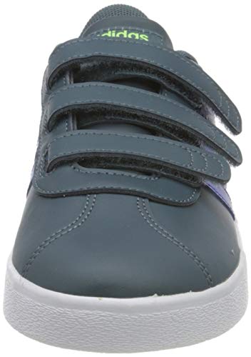 adidas VL Court 2.0 CMF C, Zapatillas de Deporte Unisex Niños, AZULEG/AZUREA/VERSEN, 32 EU