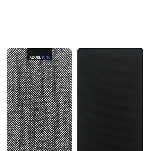 Adore June Business Funda Compatible con Samsung Galaxy Note 10 Plus/Pro Material Característico, Efecto Limpiador de Pantalla, Gris/Negro