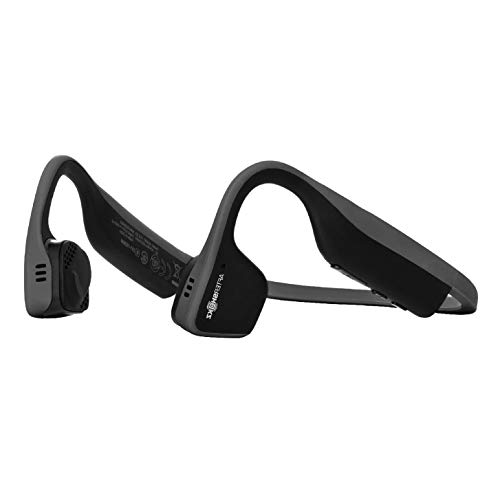 Aftershokz Trekz Titanium, Auriculares deportivas con Conducción Osea, Bluetooth 4.1 Inalámbricos, Reducción de Ruido Micrófono para Movil, Gris (Grey)