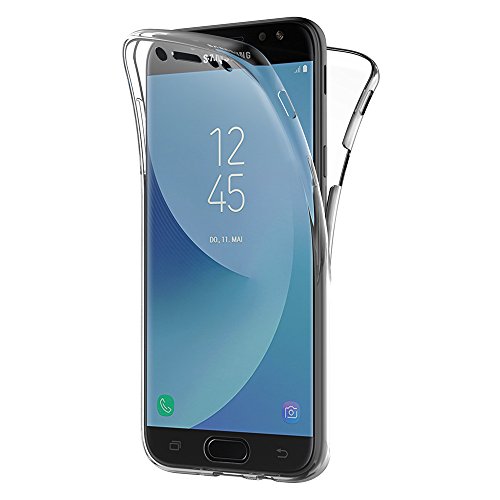 AICEK Funda Samsung Galaxy J7 2017, Transparente Silicona 360 Grados Full Body Fundas para Samsung J7 2017 Carcasa Silicona Funda Case (5,5 Pulgadas SM-J730F)