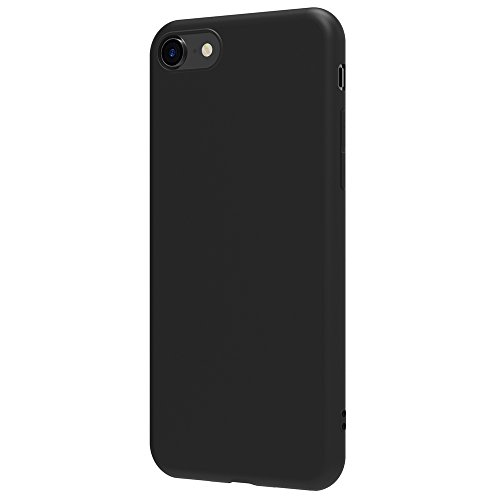 AICEK iPhone 7 / iPhone 8 Funda, Negro TPU Apple iPhone 7 Carcasa Funda Suave Flexible Piel Resistente a los Arañazos Silicona para iPhone 7 / iPhone 8