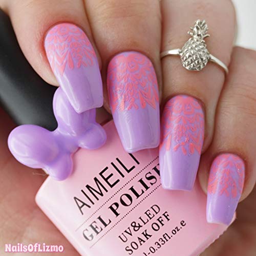 AIMEILI Esmalte Semipermanente De Uñas Soak Off UV LED Uñas De Gel - Neon Lavender (060) 10ml