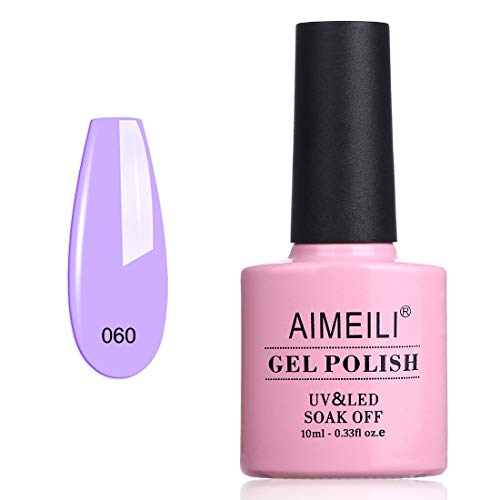 AIMEILI Esmalte Semipermanente De Uñas Soak Off UV LED Uñas De Gel - Neon Lavender (060) 10ml