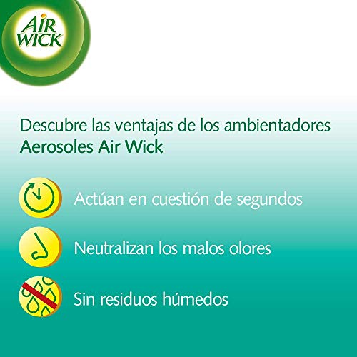 Air Wick - Ambientador aerosol, esencia para casa con aroma a Nenuco - Pack de 6