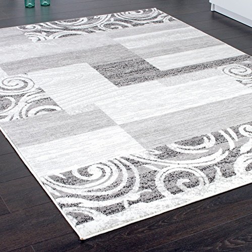 Alfombra De Pelo Corto para Sala De Estar Decoración Interior Gris Crema, tamaño:160x220 cm