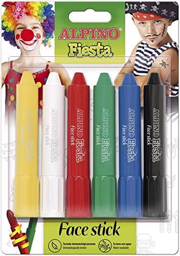 Alpino DL000014, Barritas de Maquillaje Fiesta, Estuche 6 Unidades