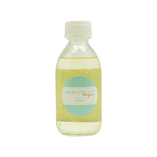 Ambientair. Recambio para ambientador 250ml. Colonia Infantil, ambientador Bebé. Recambio para difusor de Varillas. Líquido para Rellenar tu ambientador Mikado de palitos. Sin Alcohol.