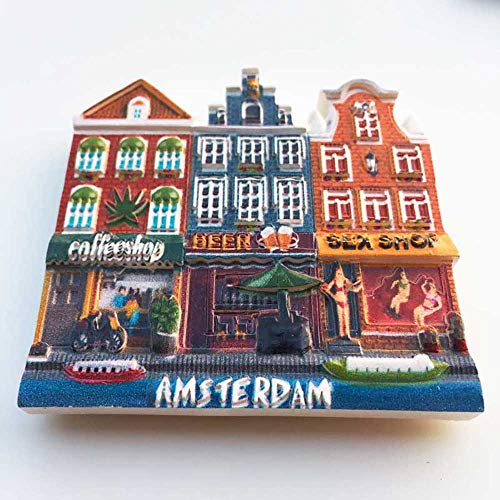 Amsterdam Holanda imán de refrigerador 3D Recuerdos turísticos artesanía de Resina Artesanal decoración de la Cocina del hogar Holanda imán de Nevera colección Regalo