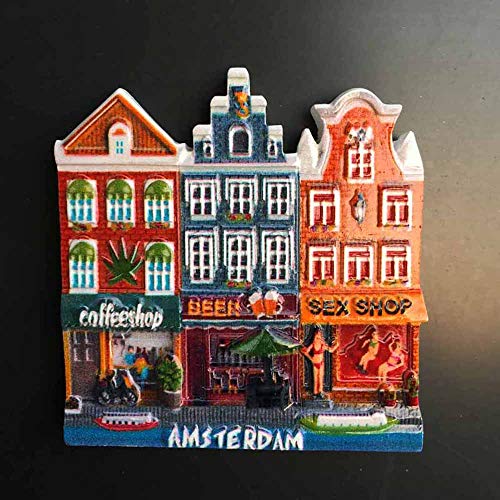 Amsterdam Holanda imán de refrigerador 3D Recuerdos turísticos artesanía de Resina Artesanal decoración de la Cocina del hogar Holanda imán de Nevera colección Regalo