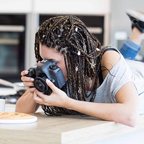 Anillos de Trenza Dreadlocks de Bobina de Pelo de Aluminio para Accesorios de Peinado 90 Piezas