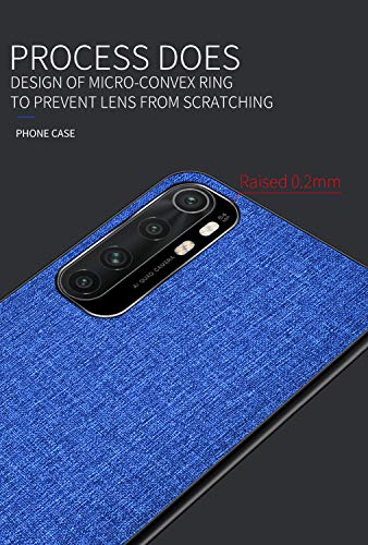 AOYIY Fundas per Xiaomi Mi Note 10 Lite, Xiaomi Mi Note 10 Lite Funda, Estuche de Silicona híbrida a Prueba de Golpes PU y PC para Xiaomi Mi Note 10 Lite (Azul Marino)