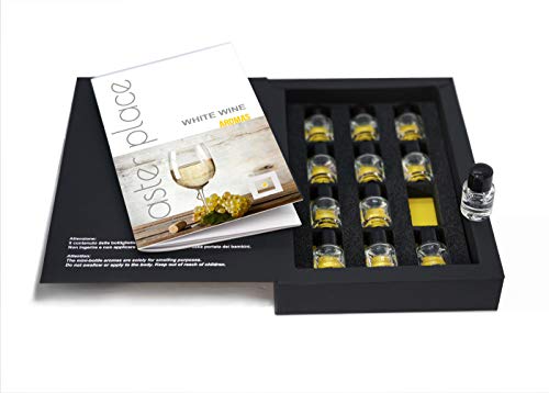 Aromas de vino blanco - Versión en inglés - kit de aromas para cata de vino. - para sumilleres y aficionados.