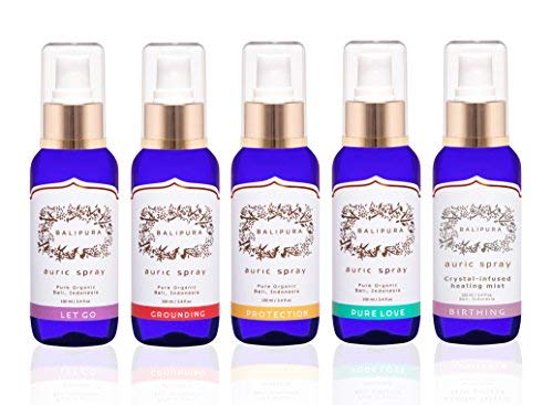 Aura Spray para Equilibrio - Grounding. Hecho en Bali con Aceites Esenciales y Cristales Curativos. 100ml