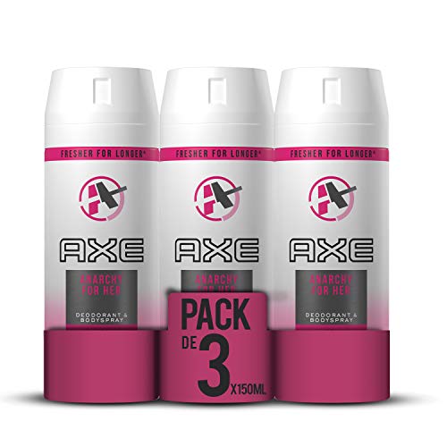 AXE Anarchy for Her - Desodorante Bodyspray para mujer, protección, de 48 horas 150 ml, pack de 3