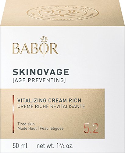 BABOR SKINOVAGE Vitalizing Cream Rich Crema de cuidado facial rica para revitalizar la piel cansada y afelpada, 50 ml