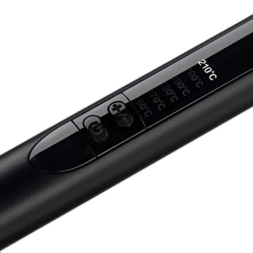 BaByliss C454E Tenacilla cónica de 13 a 25x140 mm, todo tipo de ondas, cerámica de nano cuarzo, 6 ajustes, calentamiento instantáneo, punta de agarre frío, guante y alfombrilla termorresistente