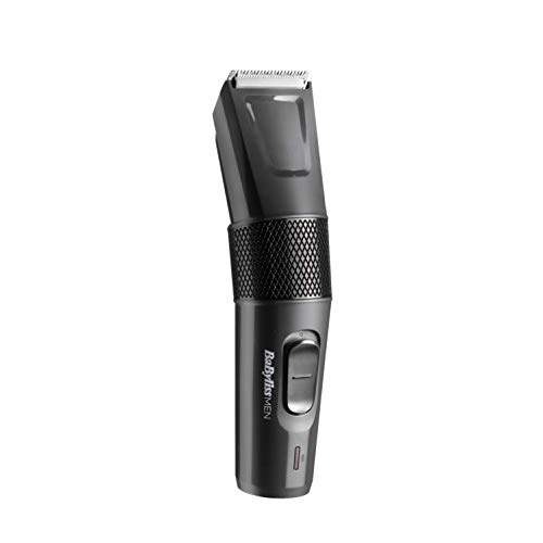 BaByliss MEN E786E Cortapelos eléctrico, cuchillas profesionales full metal, uso con/sin cable, 60 min autonomía, 12 longitudes de corte de 0.5 a 24 mm