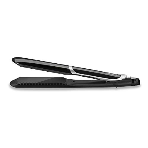 BaByliss ST397E Planchas de pelo profesionales, placas extra anchas para alisar más rápido, peine extraíble para un alisado más pulido. 6 temperaturas de 140ºC a 235ºC, tecnología Advanced Ceramic