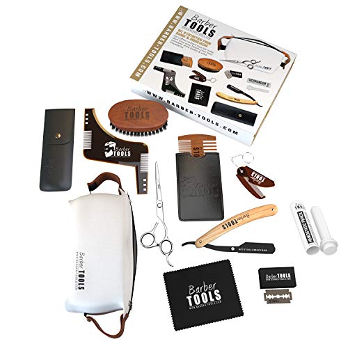 ✮ BARBER TOOLS ✮ Kit/Set/Estuche de arreglo y cuidado de la barba y afeitarse