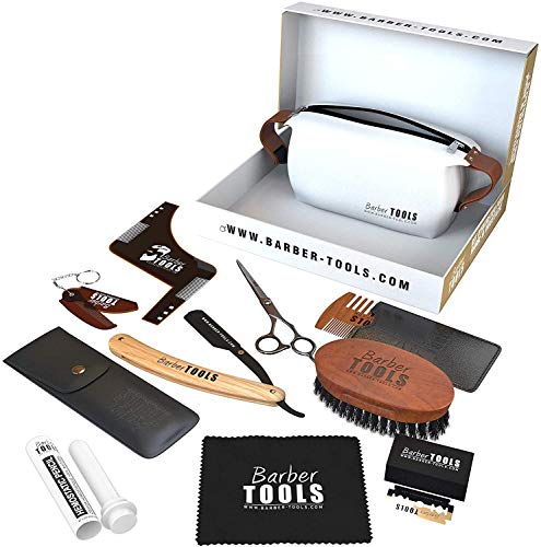 ✮ BARBER TOOLS ✮ Kit/Set/Estuche de arreglo y cuidado de la barba y afeitarse